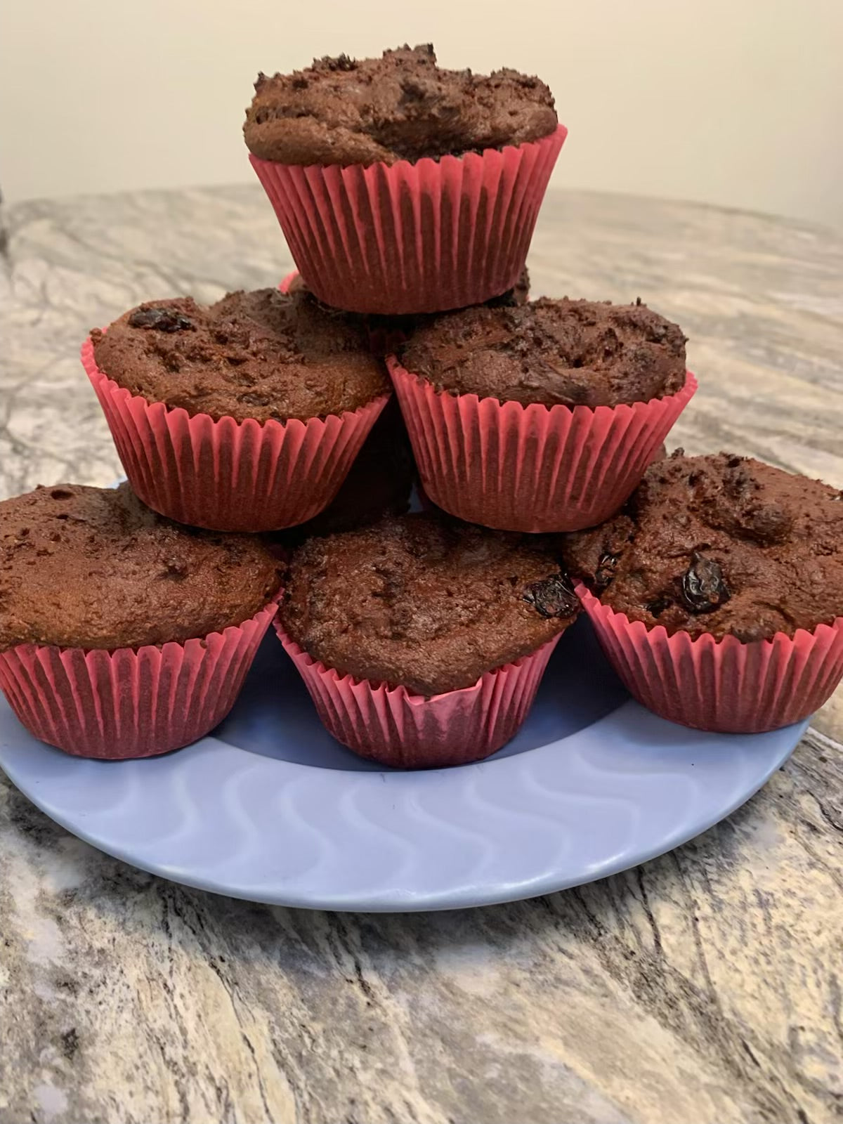 Chocolate Puffins with dried Cranberries